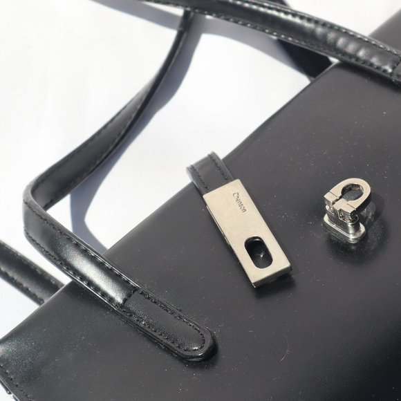 Vintage Black Metal clasp shoulder bag - Picture 2 of 4